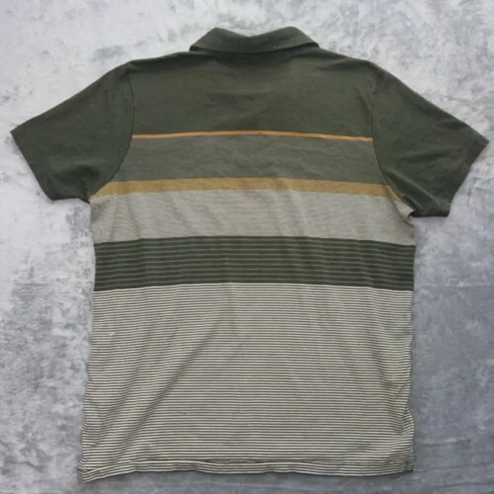 Prana Shirt Mens‎ Medium Green Short Sleeve 1/4 Button Polo Casual *read*